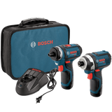 Bosch CLPK27-120 12-Volt Max Lithium-Ion 2-Tool Combo Kit Drill Driver and Impact Driver with 2 Batteries Charger and Case