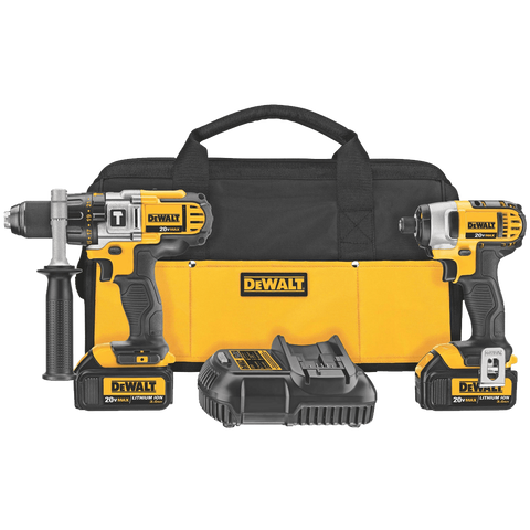 DEWALT DCK290L2 20-Volt MAX Li-Ion 3.0 Ah Hammer Drill and Impact Driver Combo Kit