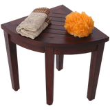 Oasis Bathroom Teak Corner Shower Seat Stool Chair Bench Sitting