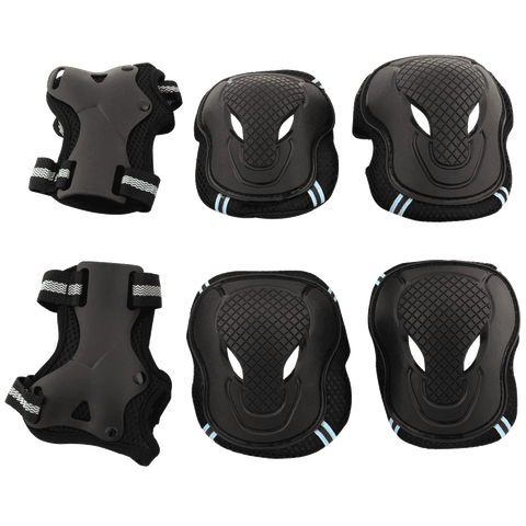 Tera Skateboard Roller Blading Elbow Knee Wrist Protective Safety Gear Pad Guard 6pcs Set Size S M L 2 Color